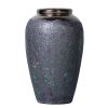 Vintage Smoke Ceramic Vase 7"D x 12"H - Artisanal Piece for Your Home