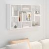 Wall Shelf White 6.7"x6.3"x20.7" Engineered Wood