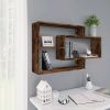 Wall Shelf Smoked Oak 40.9"x7.9"x23" Engineered Wood