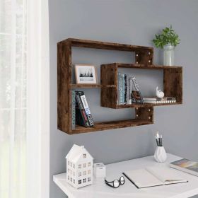 Wall Shelf Smoked Oak 40.9"x7.9"x23" Engineered Wood