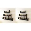 Wall Shelves 6 pcs Black