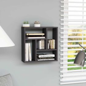 Wall Shelf Gray 17.8"x6.3"x17.8" Engineered Wood