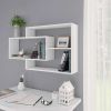 Wall Shelves White 40.9"x7.9"x23" Engineered Wood