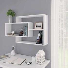 Wall Shelves White 40.9"x7.9"x23" Engineered Wood