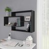 Wall Shelves Black 40.9"x7.9"x23" Engineered Wood