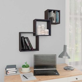 Cube Wall Shelves Gray 26.8"x5.9"x26.8" Engineered Wood