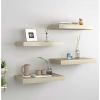 Floating Wall Shelves 4 pcs Oak 15.7"x9.1"x1.5" MDF
