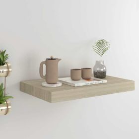 Floating Wall Shelf Oak 15.7"x9.1"x1.5" MDF