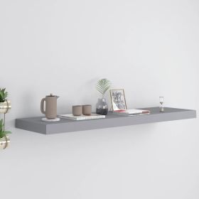 Floating Wall Shelf Gray 35.4"x9.3"x1.5" MDF