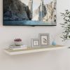 Floating Wall Shelf Oak and White 35.4"x9.3"x1.5" MDF