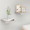 Floating Wall Shelves 2 pcs Concrete Gray 9.1"x9.3"x1.5" MDF