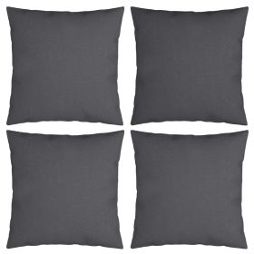 Throw Pillows 4 pcs Anthracite 23.6"x23.6" Fabric