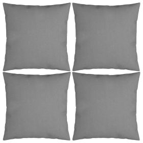 Throw Pillows 4 pcs Gray 23.6"x23.6" Fabric