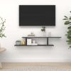 Wall-Mounted TV Shelf Black 49.2"x7.1"x9.1" Engineered Wood