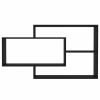 Wall Shelves Black 40.9"x7.9"x23" Engineered Wood