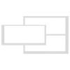 Wall Shelves White 40.9"x7.9"x23" Engineered Wood