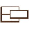 Wall Shelf Brown Oak 40.9"x7.9"x23" Engineered Wood