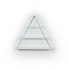 Moset Floating Wall Decor Wall Mounted Rustic Decorative Hanging Metal Bracket Triangle Shelf for Books, White/Chrome