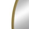 33" x 31" Arched Decorative Accent Mirror with Iron Gold Frame, Wall Deor for Bathroom, Bedroom, Entryway, Mantel