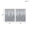 Silver Glimmer Heavily Embellished 2-piece Canvas Wall Art Set