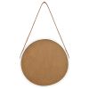Wall Mirror with Strap 15.7" White