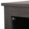 Set of 2 Nightstand, Bedside Furniture with X-Shaped Door, Bedroom End Table,Deep Gray