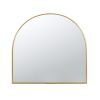33" x 31" Arched Decorative Accent Mirror with Iron Gold Frame, Wall Deor for Bathroom, Bedroom, Entryway, Mantel