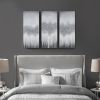 Grey Luminous Heavily Embellished 3-piece Canvas Wall Art Set