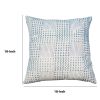 18 x 18 Handcrafted Square Cotton Accent Throw Pillow, Aztec Minimalistic Print, Blue, White