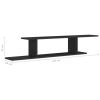 Wall-Mounted TV Shelf Black 49.2"x7.1"x9.1" Engineered Wood