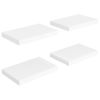 Floating Wall Shelves 4 pcs White 15.7"x9.1"x1.5" MDF