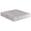 Floating Wall Shelves 2 pcs Concrete Gray 9.1"x9.3"x1.5" MDF