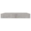 Floating Wall Shelf Concrete Gray 9.1"x9.3"x1.5" MDF