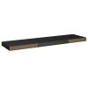 Floating Wall Shelf Black 35.4"x9.3"x1.5" MDF