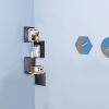 3 Layers Corner Wall Mount Shelf/Black