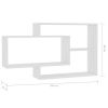 Wall Shelves White 40.9"x7.9"x23" Engineered Wood