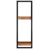 Wall Shelves 2 pcs 9.8"x9.8"x29.5" Solid Wood Acacia and Steel