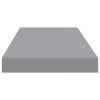 Floating Wall Shelves 2 pcs Gray 23.6"x9.3"x1.5" MDF