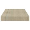 Floating Wall Shelves 2 pcs Oak 15.7"x9.1"x1.5" MDF