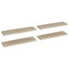 Floating Wall Shelves 4 pcs Oak 35.4"x9.3"x1.5" MDF