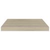 Floating Wall Shelves 4 pcs Oak 19.7"x9.1"x1.5" MDF