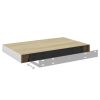 Floating Wall Shelves 4 pcs Oak and White 15.7"x9.1"x1.5" MDF