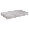 Floating Wall Shelf Concrete Gray 9.1"x9.3"x1.5" MDF