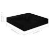 Floating Wall Shelf High Gloss Black 9.1"x9.3"x1.5" MDF