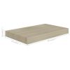 Floating Wall Shelves 4 pcs Oak 15.7"x9.1"x1.5" MDF