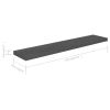 Floating Wall Shelf High Gloss Gray 47.2"x9.3"x1.5" MDF
