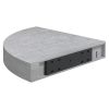 Wall Corner Shelf Concrete Gray 9.8"x9.8"x1.4" MDF