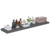 Floating Wall Shelf High Gloss Gray 47.2"x9.3"x1.5" MDF