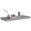 Floating Wall Shelves 2 pcs Gray 23.6"x9.3"x1.5" MDF
