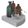 Wall Corner Shelf Concrete Gray 9.8"x9.8"x1.4" MDF
